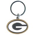 Siskiyousports Green Bay Packers Chrome Logo Cut Keychain 5460393515